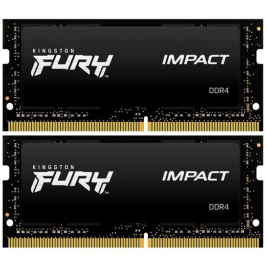 Оперативная память Kingston FURY 32 GB (2x16GB) SO-DIMM DDR4 2666 MHz Impact (KF426S15IB1K2/32) - 1