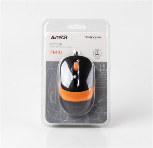 Мышь A4Tech Fstyler FM10 Black/Orange - 5