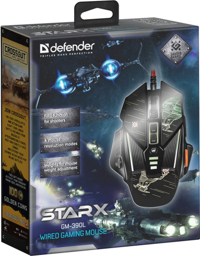 Миша Defender sTarx GM-390L (52390) Black USB - 5