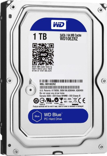 Жесткий диск HDD SATA 1.0TB WD Blue 5400rpm 64MB (WD10EZRZ) - 1