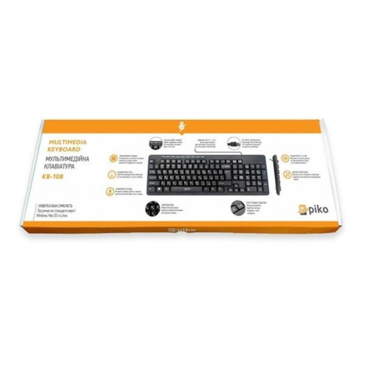Клавиатура Piko KB-108 Black (1283126467103) USB - 4