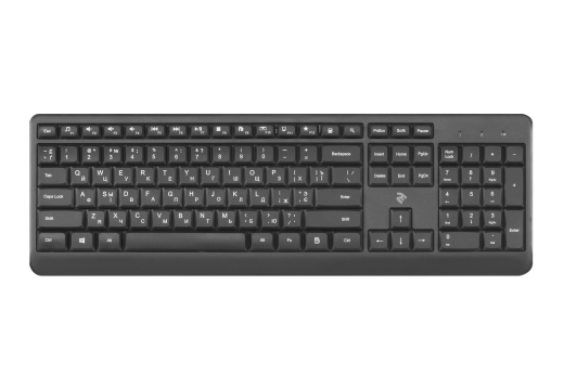 Клавіатура 2E KS220 WL (2E-KS220WB) чорний USB - 1