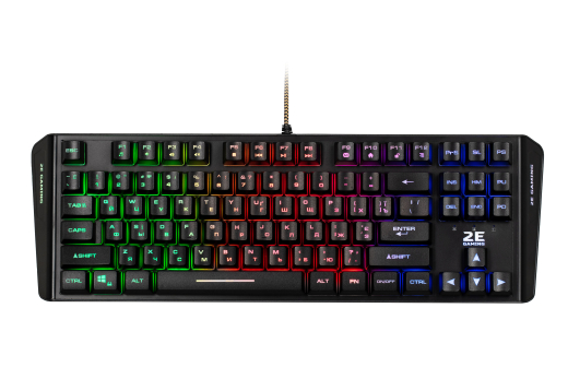 Клавіатура 2E Gaming KG355 LED Ukr (2E-KG355UBK) Black - 1