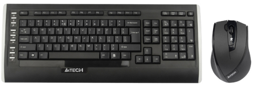 Комплект (клавиатура, мышь) беспроводной A4Tech 9300F Black USB - 1