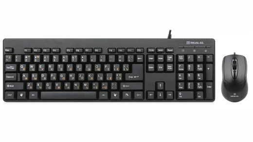 Комплект (клавиатура+мышь) REAL-EL Standard 503 Kit Black USB UAH - 1