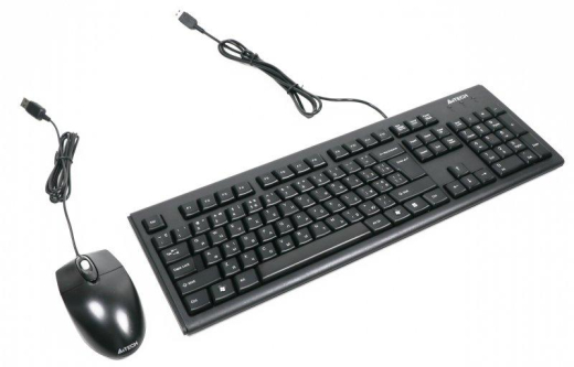 Комплект (клавіатура + миша) A4Tech KR-8372 Black - 1