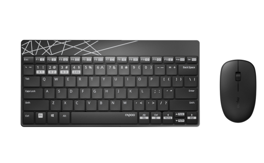 Комплект (клавіатура, миша) Rapoo 8000M Wireless Black - 1