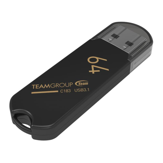 Флеш-накопитель USB3.1 64GB Team C183 Black (TC183364GB01) - 1