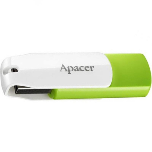 Флеш-накопичувач USB 64GB Apacer AH335 White/Green (AP64GAH335G-1) - 1