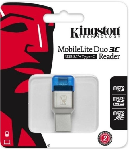 Картридер Kingston MobileLite Duo 3C Dual Interface USB3.1 Type-A, Type-C, microSD FCR-ML3C - 5