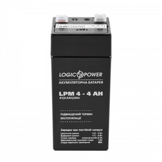 Аккумуляторная батарея LogicPower LPM 4V 4AH (LPM 4 - 4 AH) AGM - 1