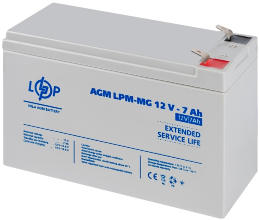 Акумуляторна батарея LogicPower LPM-MG 12V-7AH (6552) - 4