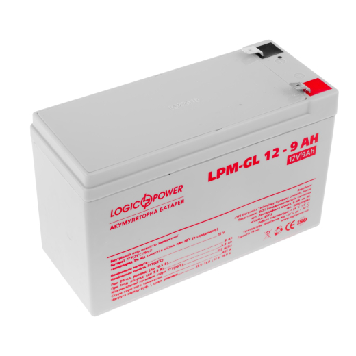 Аккумуляторная батарея LogicPower 12V 9AH (LPM-GL 12 - 9 AH) GEL - 2