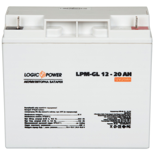 Акумуляторна батарея LogicPower 12V 20AH (LPM-GL 12 - 20 AH) GEL (5214)  - 1
