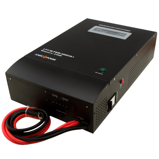 ДБЖ LogicPower LPY-W-PSW-3000VA+ (2100Вт)10A/15A, з правильною синусоїдою 48V, настінний (4147) - 2