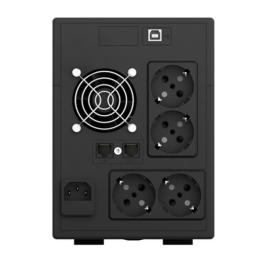 ИБП NJOY Cadu 1500 (UPCMTLS610HCAAZ01B), Lin.int., AVR, 4 x Schuko, USB, LCD, пластик - 2