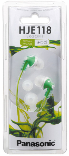 Навушники без мікрофона Panasonic RP-HJE118GU-G Green - 2