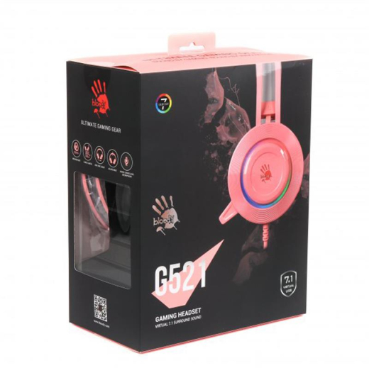Комп'ютерна гарнітура Bloody G521 Pink - 6