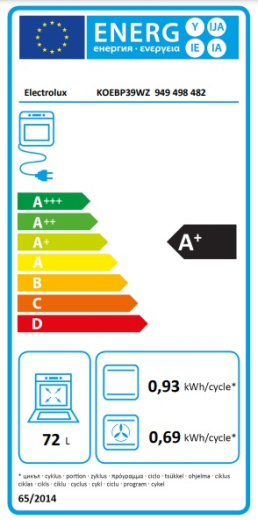 Вбудована духова шафа Electrolux KOEBP39WZ - 9