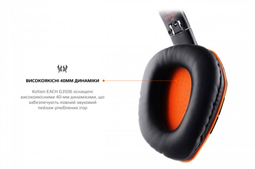 Навушники Kotion EACH B3506 Black/Orange (ktb3506bt) - 6