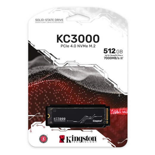 SSD накопичувач Kingston SSD KC3000 512GB M.2 2280 NVMe PCIe Gen 4.0 x4 3D TLC NAND (SKC3000S/512G) - 3