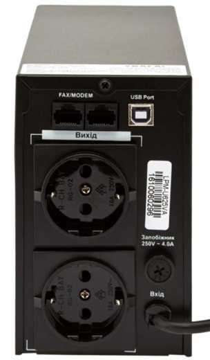 ИБП LogicPower LPM-U825VA,Lin.int.,AVR, 2 x евро, USB, металл - 2