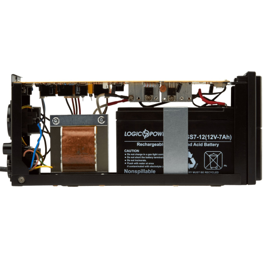 ИБП LogicPower LPM-U625VA, Lin.int., AVR, 2 x евро, USB, металл (3404) - 3