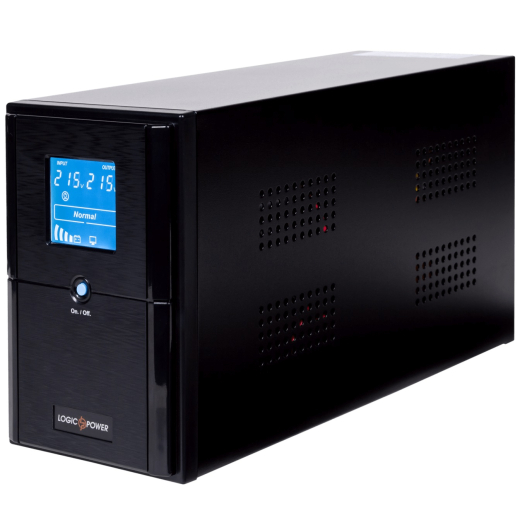 ДБЖ LogicPower LPM-UL1550VA, Lin.int., AVR, 3 x євро, USB, LCD, метал - 3