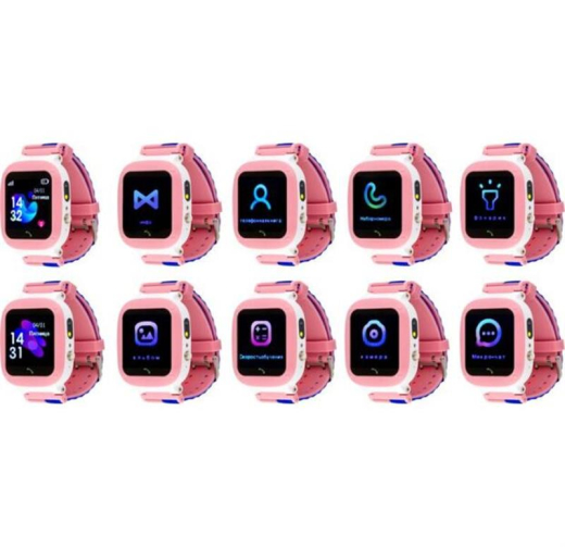 Детские умные часы AmiGo GO004 Splashproof Camera+LED Pink - 4