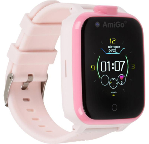 Дитячий розумний годинник AmiGo GO 006 GPS 4G WIFI VIDEO CALL Pink - 1