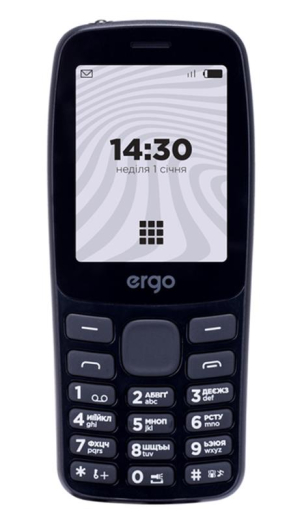 Мобильный телефон ERGO B241 Black - 1