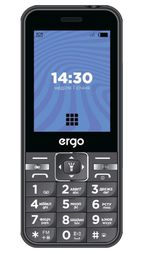 Мобильный телефон ERGO E281 Dual Sim Black - 1