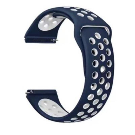 Ремешок BeCover Nike Style для Amazfit Stratos 1/2/2S/3/GTR 2/GTR 47mm/GTR Lite 47mm/Nexo/Pace Blue-White (705815) - 1
