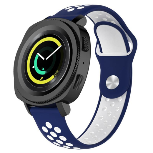 Ремешок BeCover Nike Style для Amazfit Stratos 1/2/2S/3/GTR 2/GTR 47mm/GTR Lite 47mm/Nexo/Pace Blue-White (705815) - 2