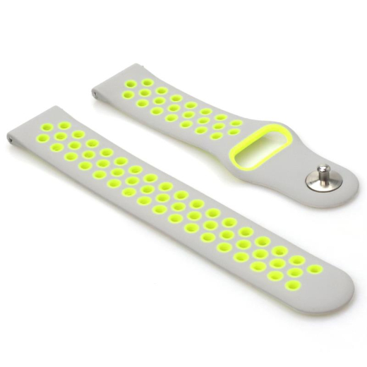Ремешок BeCover Nike Style для Xiaomi Amazfit Bip/Bip Lite/Bip S Lite/GTR 42mm/GTS/TicWatch S2/TicWatch E Grey-Green (705708) - 2