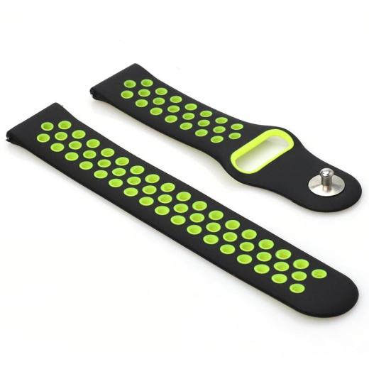 Ремешок BeCover Nike Style для Xiaomi Amazfit Bip/Bip Lite/Bip S Lite/GTR 42mm/GTS/TicWatch S2/TicWatch E Black-Yellow (705706) - 2