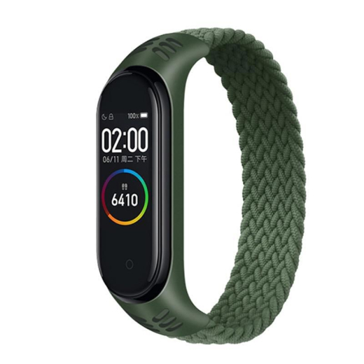 Ремешок BeCover Elastic Nylon Style для Xiaomi Mi Smart Band 5/Mi Smart Band 6 (Size M) Khaki (706150) - 1