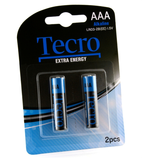 Батарейки Tecro Extra Energy Alkaline AAA/LR03 BL 2 шт. - 1