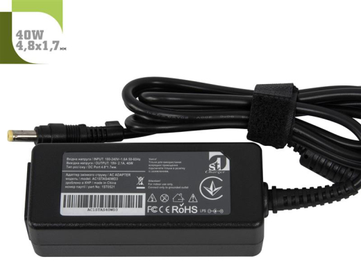 Блок питания 1StCharger для ноутбука Asus 19V 40W 2.1A 4.8х1.7мм + каб.пит. (AC1STAS40WD3) - 2