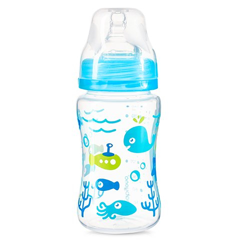 Пляшка антиколікова BabyOno з широким отвором 240 мл.(0+) - 1