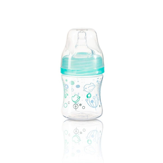 Пляшка антиколікова BabyOno з широким отвором (Блакитний) 120 мл. (0+) - 1