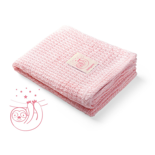 Одеяло бамбуковое BabyOno (75 см x100 см) "Ленивец" (Розовый) - 1