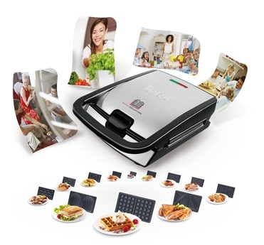 Мультимейкер (бутербродница-вафельница-гриль-кексница) Tefal SW854D - 2