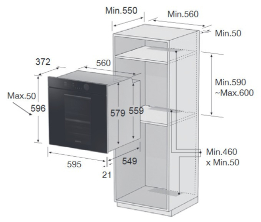 Вбудована духова шафа Samsung NV75A6549RK - 4