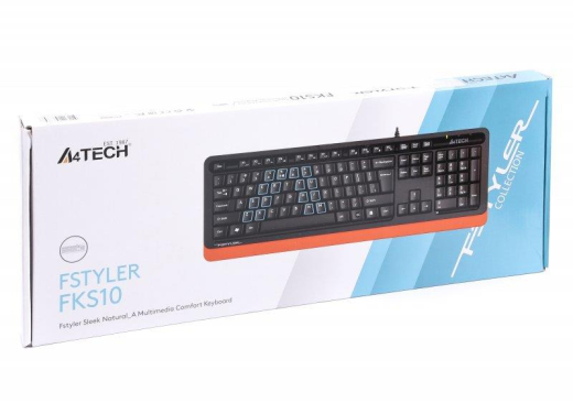 Клавиатура A4Tech Fstyler FKS10 Orange USB - 4