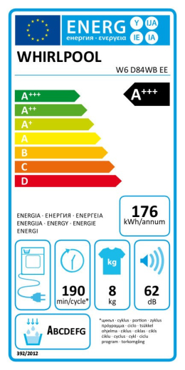 Сушильна машина Whirlpool W6 D84WB EE - 6