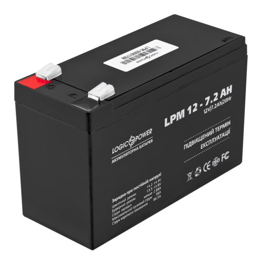 Аккумуляторная батарея LogicPower 12V 7.2AH (LPM 12-7.2 AH) AGM - 2