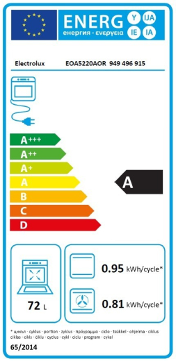 Вбудована духова шафа ELECTROLUX EOA5220AOR - 5