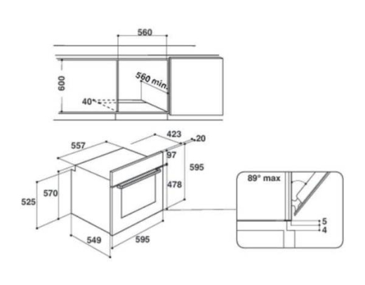 Вбудована духова шафа INDESIT IFW 4841 JH BL - 2