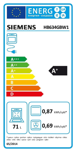 Вбудована духова шафа SIEMENS HB634GBW1 - 5